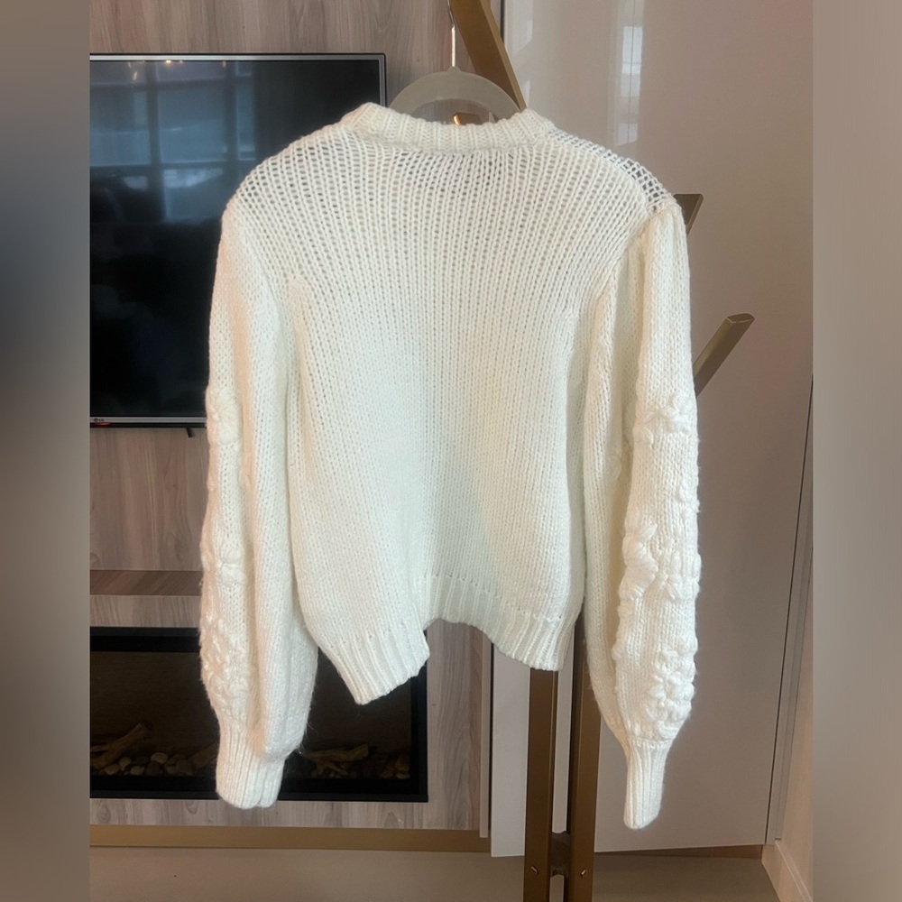 Zara Floral Embroidered Floral Embroidered Knit Sweater - Picture 12 of 14